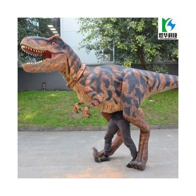 China Life Size Tyrannosaurus 3D Costume Steel Realistic Animation Dinosaur Costume for sale