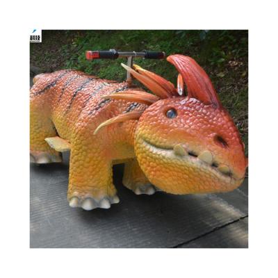 China Innovative Dinosaur Dragon Remote Control Playground Rides 2022 Theme Park Products Kids Playground Dinosaur Car Ride for sale