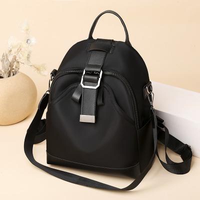 China 2021new fashion waterproof rhombic thread female exquisite light embroidery nylon casual backpack for teenage girls for sale