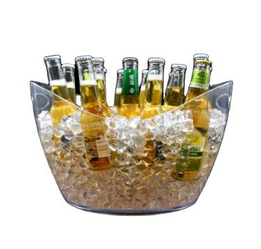 China New Type Lightweight And Stylized Ice Vending Well Sustainable Wine Manufactures Plastic Round Bucket for sale