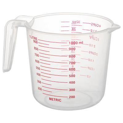 China 2021 New Technology PP Professional Manufacturing 1000ml OEM Plastic Measuring Cup for sale