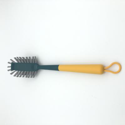 China Viable Wholesale High Quality Plastic Pot Brush Kitchen TPR Washing Cleaning Brush for sale