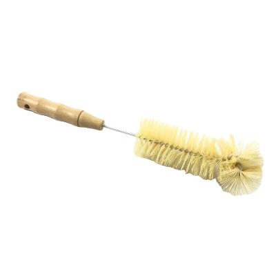 China Viable High Quality Hot Pin Handle Bristle Fiber Brush Straw Cleaning Brush Stainless Steel Long Tube Reading Brush for sale