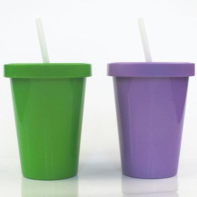 China Health and Safe Factory PLA Water Cup Corn Cup, Screw Cup with Straw, 16 Ounce Recyclable Biodegradable Cup for sale