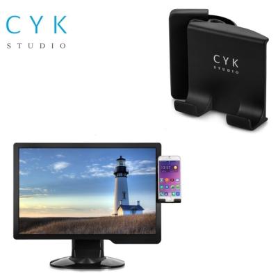 China CYK Adjustable Phone Holder Side Clip Mount for Phone Desktop or Laptop Monitor Side for Dual Display Viewing and Meeting for sale