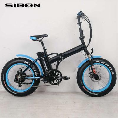 China CE Aluminum Alloy SIBON B0510134 Integration Black Aluminum Fork Brushless Foldable Motor 6 Speed ​​250w Lithium Battery Electric Bike Fat for sale