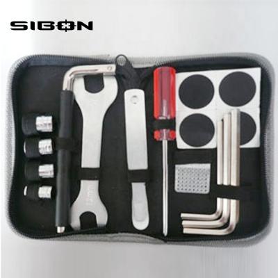 China SIBON multifunctional B0810111 made in China 17pcs universal professional multi tool bike with textile bag for sale