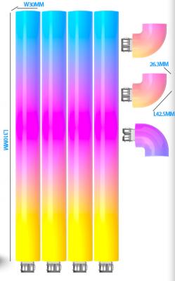 China Lâmpada de parede CE RGB DIY RGBIC Strip Splicing Light 7pack com controle remoto APP-IR à venda