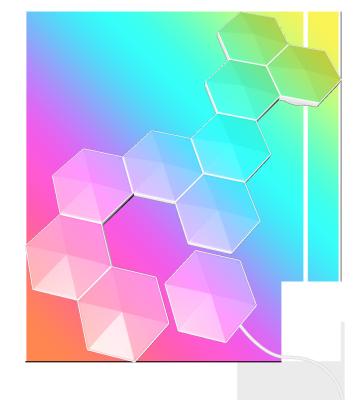 China 5V 10W Lâmpada de parede RGB Polygon Smart Light Panels com Bluetooth à venda