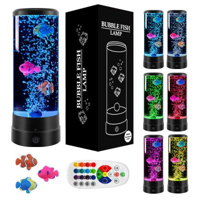 Κίνα RoHs Usb LED Jellyfish Lamp 12 ιντσών κυλινδρική φούσκα ψάρι λάμπα 7 χρώμα προς πώληση