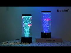 USB LED Jellyfish Lamp 7 Color 12 Inch Bubble Fish Cylindrical