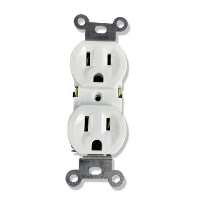 China US 15A 125V Easy Installation American Tamper Receptacle Wall Outlet Receptacle Heavy Duty Duplex Outlet Outlet for sale