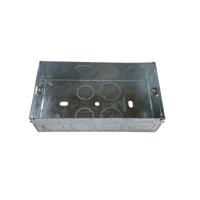 China High Performance BS Standard One Strip GI Extension Box Pre-galvanized 3*6 0.7mm Stainless Steel Junction Box for sale