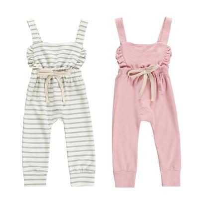 China Wholesale 2022 New Global 100% Cotton Design Knitted Organic Toddler Girl Leggings Baby Workout Kids Overalls For Girls Pants Two Piece Set for sale