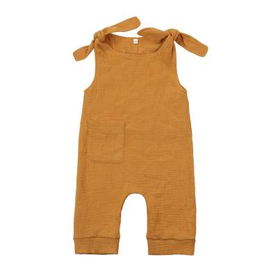 China 100% Cotton Overalls Baby Boy Cotton Overalls Toddler Romper Organic Kids Summer Cotton Pajamas 100% Canvas Clothes for sale