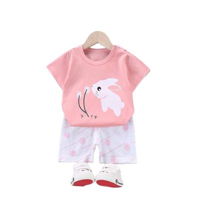 China 100% Cotton Spring Casual Baby Boy Clothes Sets Summer Baby Boy Clothes Suit 2 Pieces Short T-shirt T-shirt for sale