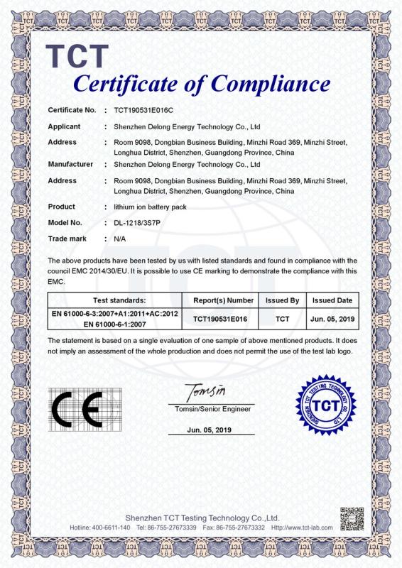 CE - Shenzhen Delong Energy Technology Co., Ltd.