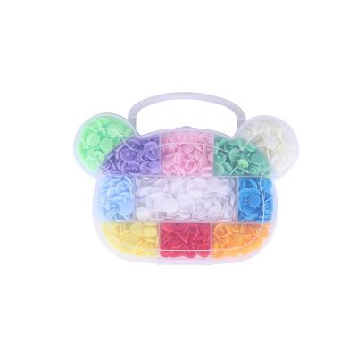 China Sustainable Low Price Bear Shape Storage Boxed T5 Button 10 Colors Cute Household Sewing Buttons For Kids for sale