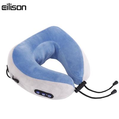 China Hot Selling Body Shiatsu Portable Vibrating Functions U Shape Massage Pillow Use On Plane Train Car Ride for sale