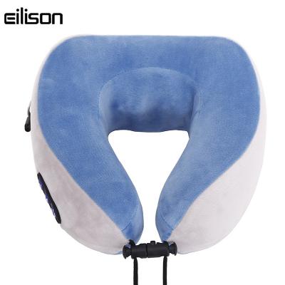 China Hot Sale U Shape Body Electric Cordless Neck Massager Kneading Massage Pillow Heating Shiatsu For Car Home Use for sale