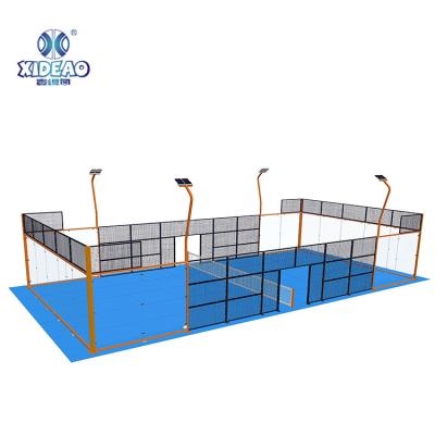 China Steel Pipe+powder Coating Padel Tennis Court Hot Selling Znic Sport Panoramic Paddle Tennis Court XA-P03 for sale