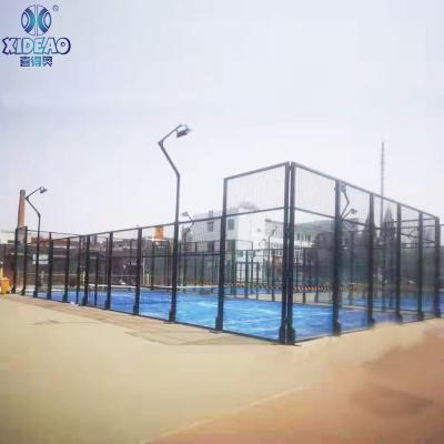 China Steel Pipe+powder Coating Znic Steel Sports Synthetic Glass Court Galvanized Paddle Tennis Court Steel Fabrication for sale