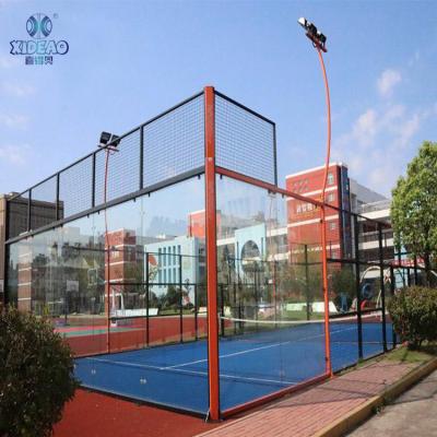 China Steel Pipe+powder Coating New Znic Hot Sale High Quality Easy Install Indoor And Outdoor Portable Padel Court for sale