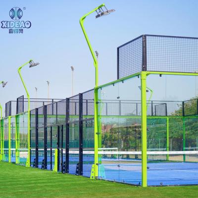 China Factory Price Wholesale Good Quality Steel Pipe Panoramic Tempered Glass Padel Tennis Court For Sports Equipments for sale