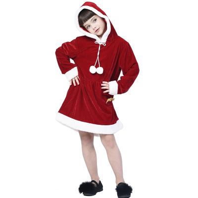 China Cosplay Costume TV and Movie Costume High Quality Red Santa Claus Mascot Costume Christmas Child Halloween Girls Christmas Dress for sale