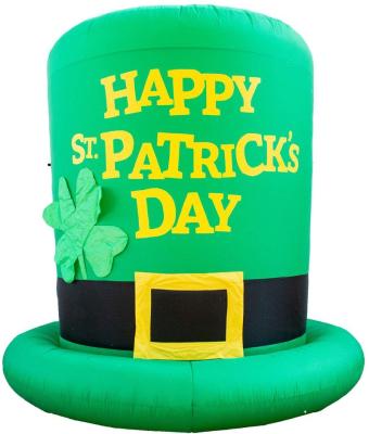 China CLASSIC Tall Inflatable American Holiday Clover Festival 8ft The Great St Patrick's Day Green Hat Ireland Decoration Garden Decor Ornaments Gift for sale