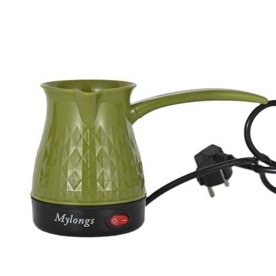 China Mylongs Coffee Mini Electric Pot Stocked Green Color PP Electric Kettle for sale