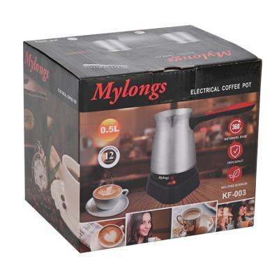 China Mylongs 500Ml 360 Degree Rotating Base Fashion 55mm Stainless Steel Espresso Coffee Maker Electric Kettles for sale