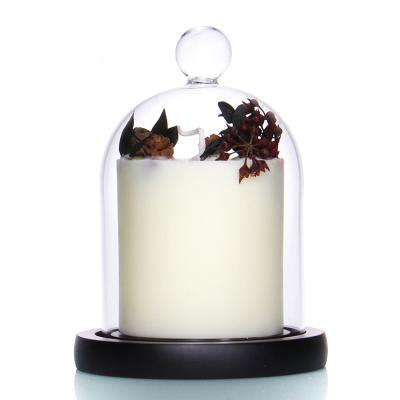 China Gift & Craft Creative Scented Candle With Arched Luxury Glass Candle Jar for sale