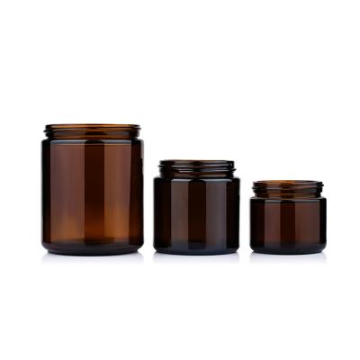 China Gift & Popular Luxury Empty Clear Craft 4oz 8oz Custom Candle Glass Jar With Lid for sale