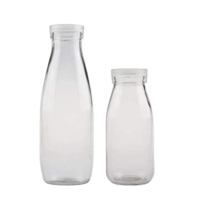 China Order-Friendly Glass Milk Yogurt Bottle100-500Ml With Mental Sealed Lid for sale