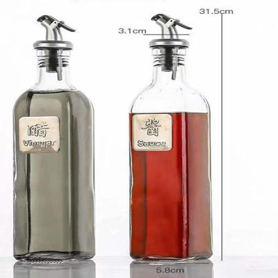 China Cheap Price Square Supply Recyclable Shape Olive Oil Glass Bottle for sale