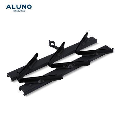 China Modern AlunoTec SF-200 ventilate window shutter frame aluminum and plastic clip black color awning frame for sale