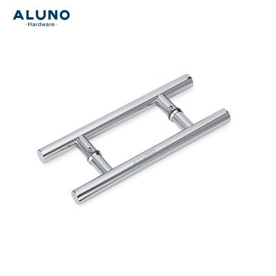 China Modern Simple Silver Door Stainless Steel Handle Pull Handle Hardware Bathroom Accessories H Type Knobs for sale