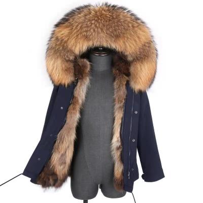 China Large Hood Coats Real Fur Winter Men Parkas New Fashionable QUICK DRY Real Raccoon Fur Jacket Winter Parkas Plus Size Coats Winter Mens Parkas for sale