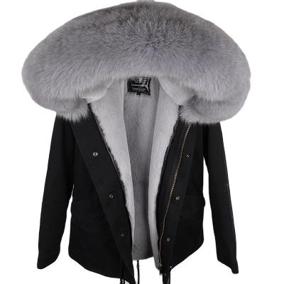 China 2021 Winter Men Real Fox Fur Hooded Jacket Men's Anti-Wrinkle Detachable Faux Fur Warm Striping Coats Plus Sizes Coats Winter Mens Parkas for sale