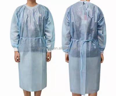 China Adult Blue Apron/Plastic Apron PE Disposable Plastic Kitchen Dress Apron for sale