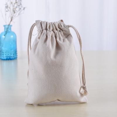 China Waterproof Product 100% Recycled Small Cotton Canvas Candy Bag Jewelry Pouch for sale