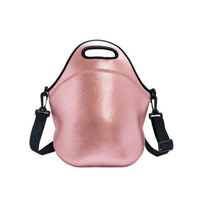 China Promotion Customized Reuseable Insulated Neoprene Pinatex Lunch Bag With Adjustable Shoulder For Women for sale