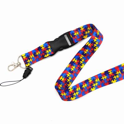 China 100% Eco-friendly Cool Printer Designer Cute Lanyard Puzzle Lanyards With Retractable for sale