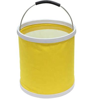 China 13L Car Wash Bucket Viable Portable Folding Cleaning Bucket With Zippered Storage Bag for sale