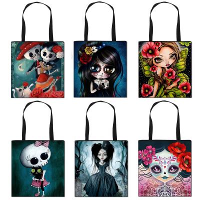 China Cartoon Natural Gothic Girl Tote Bag Teenager Girl Shoulder Bag Fashion Casual Shopping Bags for sale