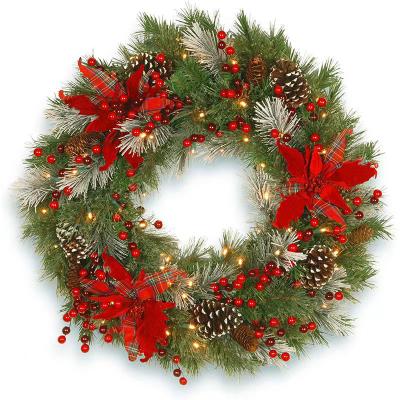 China Wholesale Customizable Different Sizes Holiday Design Factory Artificial Christmas Led Garland for sale