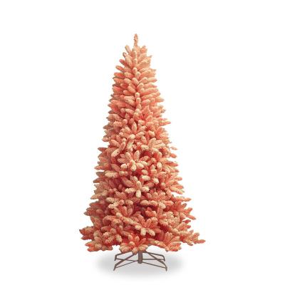 China Factory Direct Wholesale Eco-friendly PVC Flocked Christmas Tree Colorful Christmas Tree Use For Holiday Decoration for sale