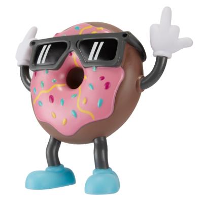 China Cartoon Toy Professional Plastic Factory Custom PVC Donut with Glass Cartoon Character Figurine for sale