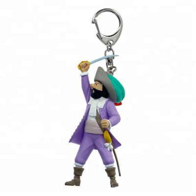 China Over 6 Years Custom PVC Vinyl Captain 3D Designer Key Chain / Custom Promotional Vinyl Figure Key Chain for sale